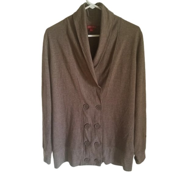 Light Brown Long Sleeve Cardigan Loungewear Size L - Picture 1 of 10